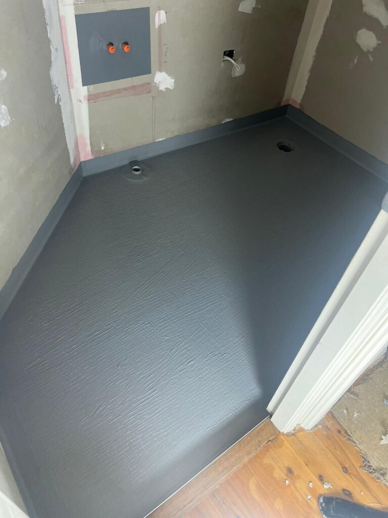 Shower waterproofing- pre tiling stage