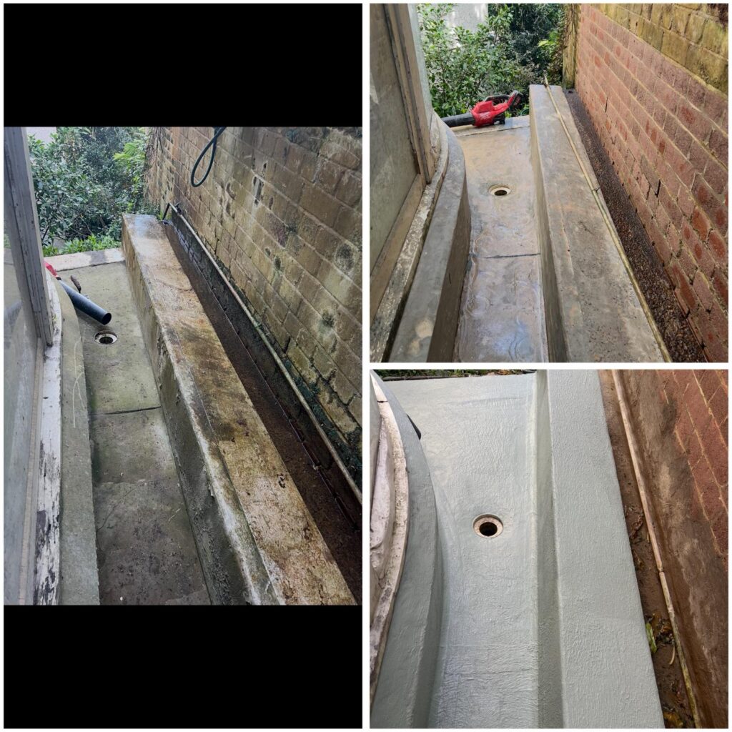 External Concrete Steps & Gutter Waterproofing